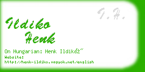 ildiko henk business card